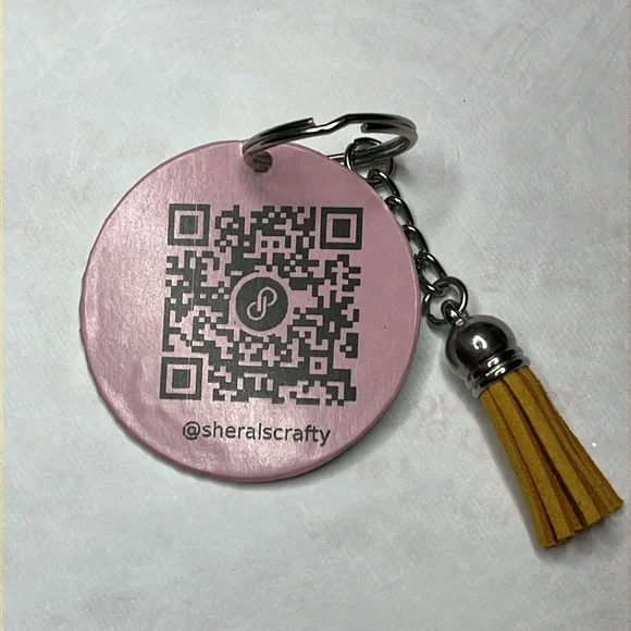 QR Code Keychain with Tassel Pick Your Color - Picture 7 of 17